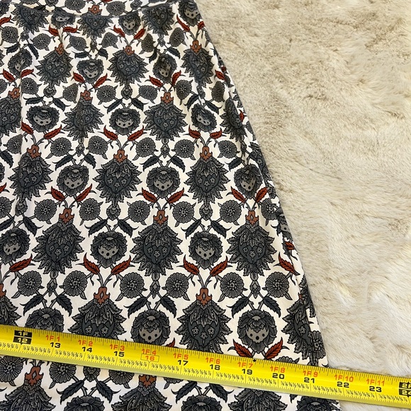 MAX STUDIO skirt printed foldover waistband a-line stretch - Picture 11 of 13